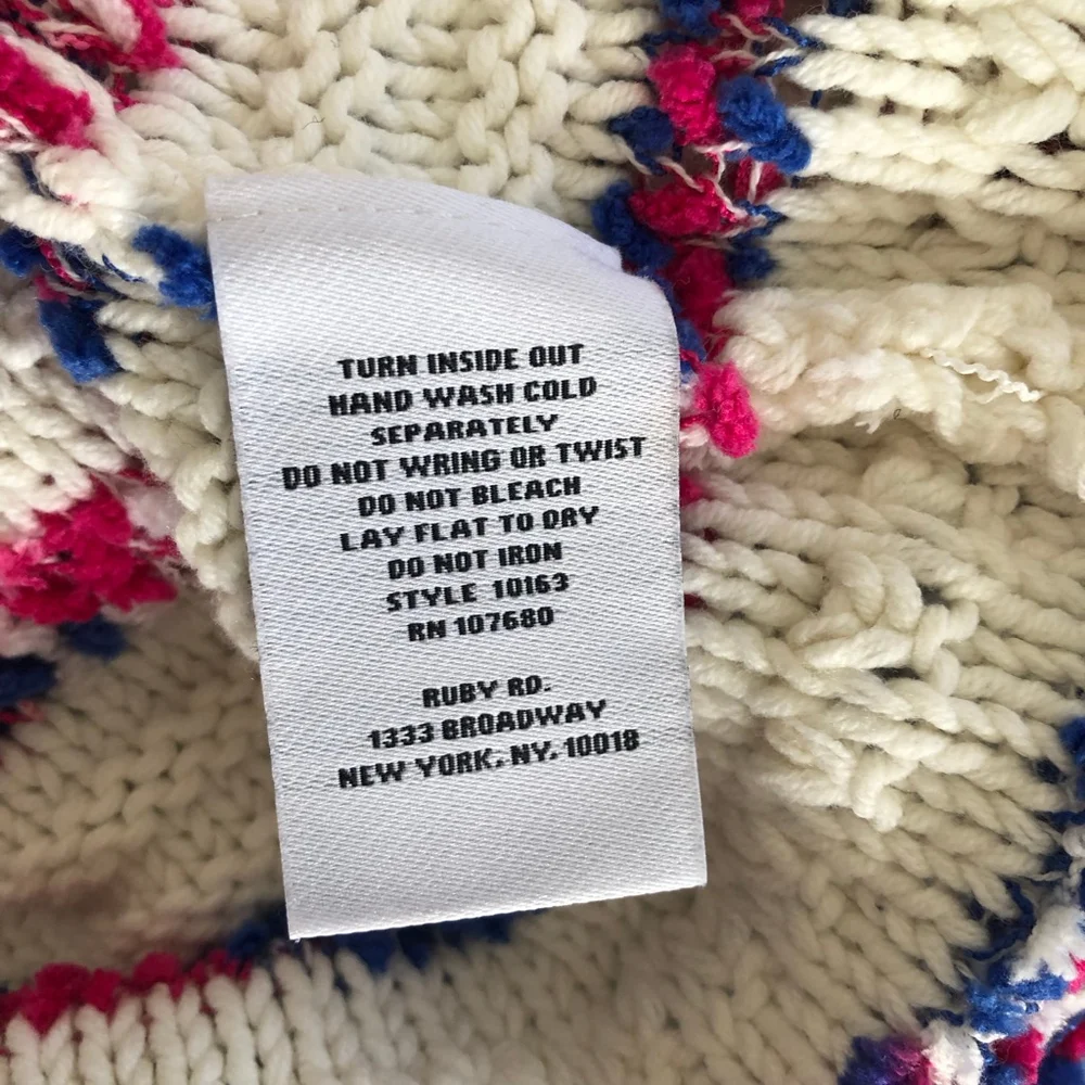 Ruby Rd Size M Vibrant Patriotic Knit Pullover Sweater Cozy Flared Sleeve - Picture 2 of 9
